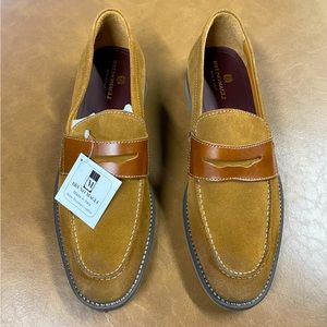 Bruno Magli Sanna Water Resistant Suede Penny Loafers